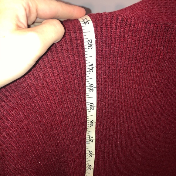 Twelfth Love Maroon Cardigan - Picture 5 of 7